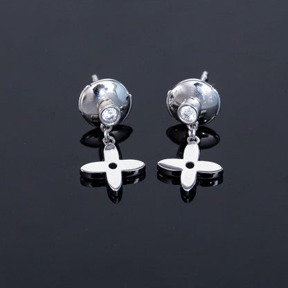 [Kaelin Vow]VIDYLLE SILVER DIAMOND MINI DROP EARRINGS