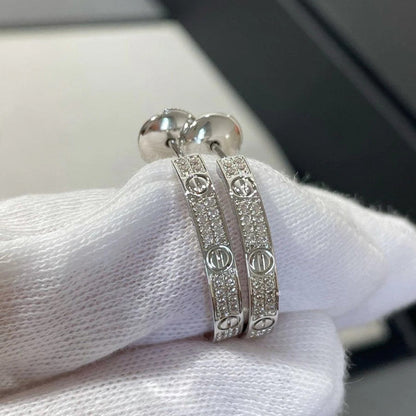 [Kaelin Vow]LOVE EARRINGS 3.6MM DIAMOND PAVED