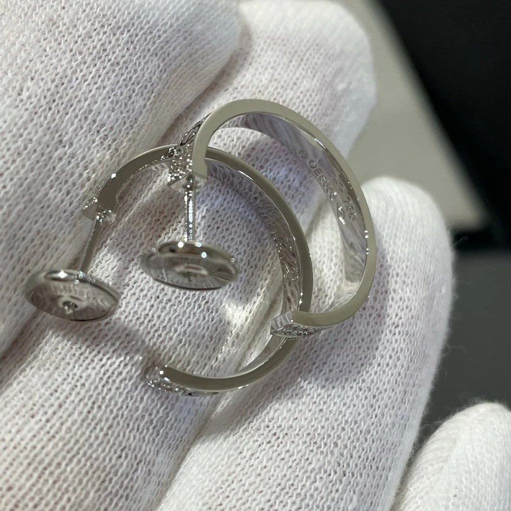 [Kaelin Vow]LOVE EARRINGS 3.6MM DIAMOND PAVED