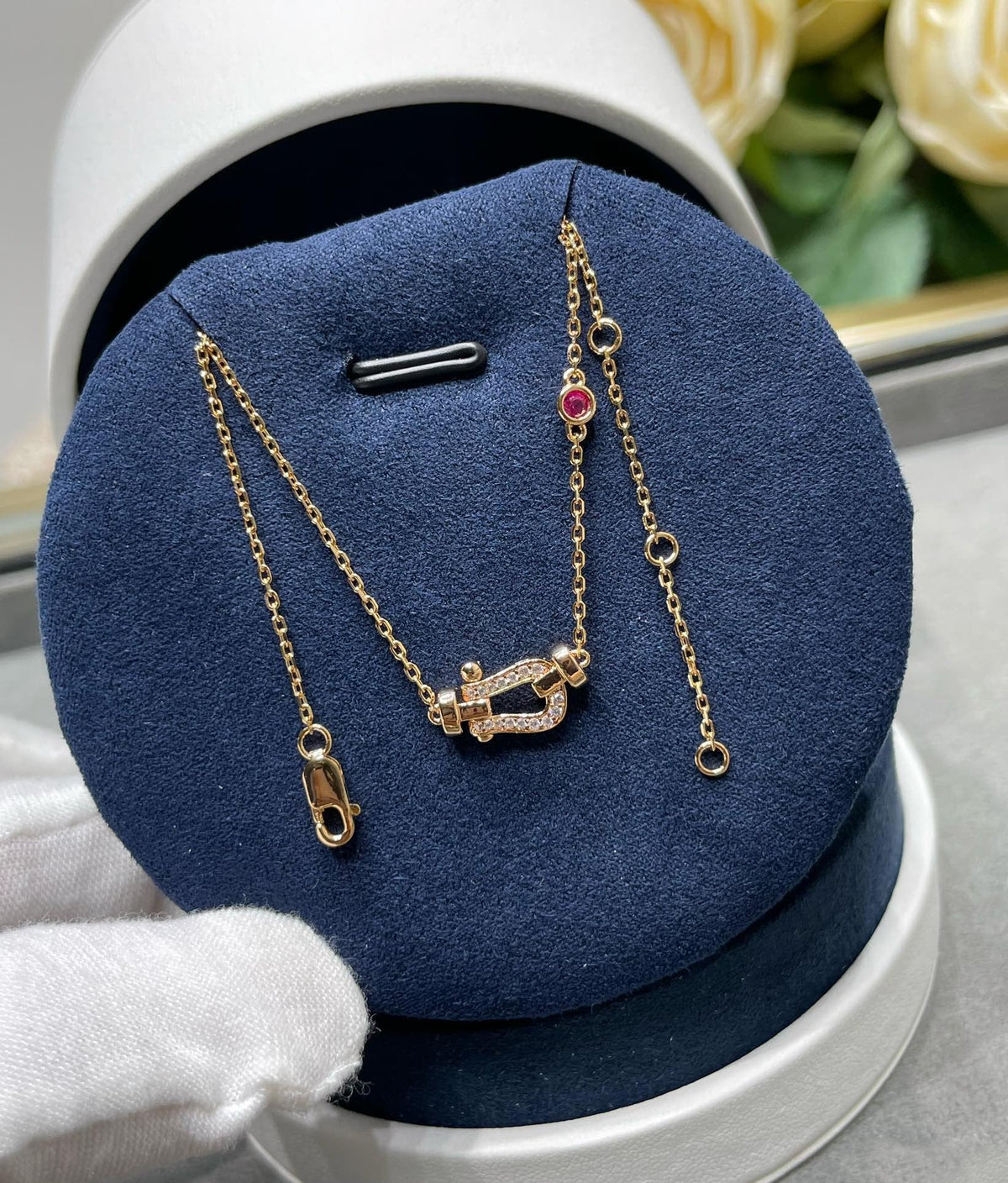 [Kaelin Vow]FORCE 10 DIAMANT HALSKETTE AUS ROSÉGOLD