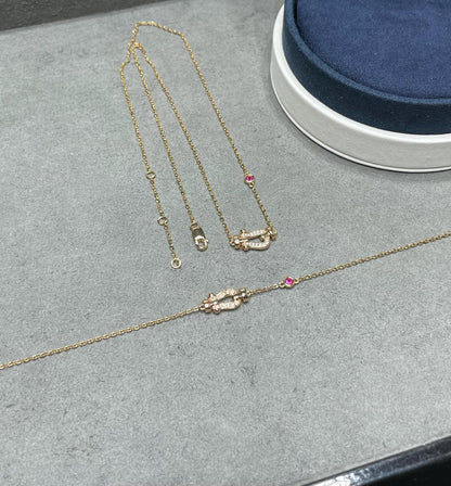 [Kaelin Vow]FORCE 10 DIAMANT HALSKETTE AUS ROSÉGOLD