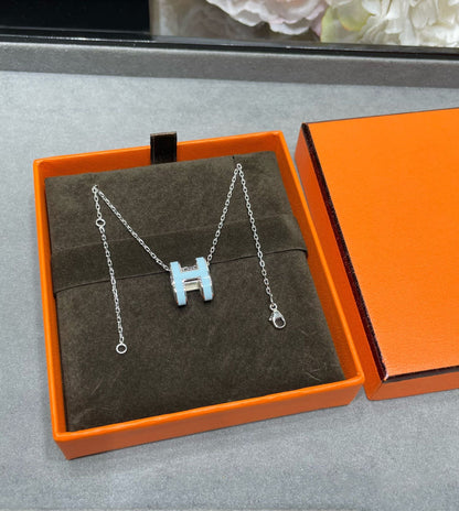 [Kaelin Vow]POP H SKY BLUE NECKLACE