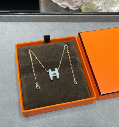 [Kaelin Vow]POP H SKY BLUE NECKLACE