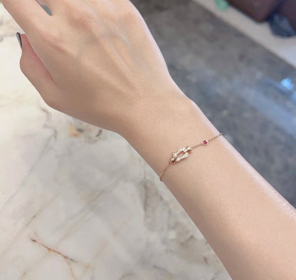 [Kaelin Vow]FORCE 10 DIAMOND CHAIN LINK PINK GOLD BRACELET