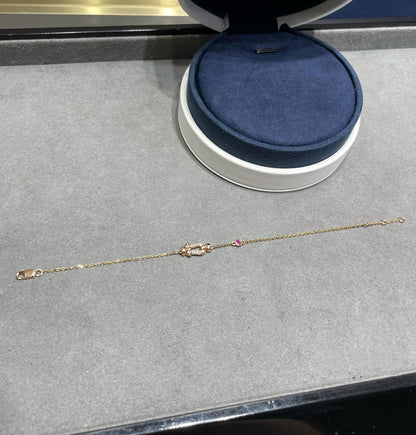 [Kaelin Vow]FORCE 10 DIAMOND CHAIN LINK PINK GOLD BRACELET