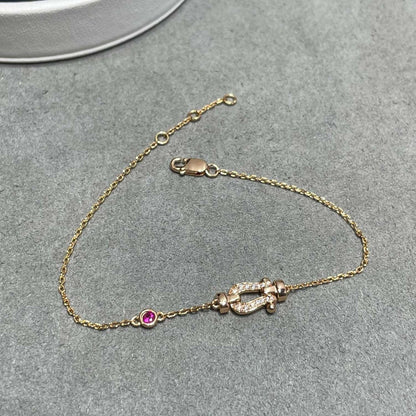 [Kaelin Vow]FORCE 10 DIAMOND CHAIN LINK PINK GOLD BRACELET