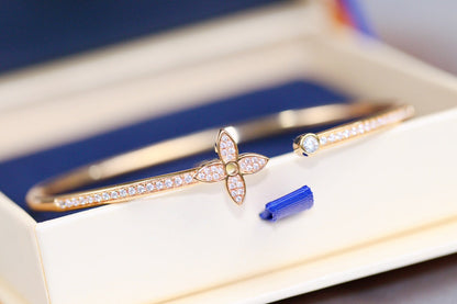 [Kaelin Vow]IDYLLE PINK GOLD OPEN BRACELET DIAMOND PAVED