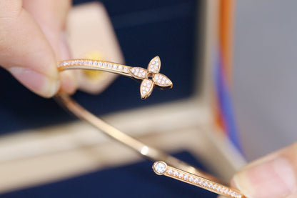 [Kaelin Vow]IDYLLE PINK GOLD OPEN BRACELET DIAMOND PAVED