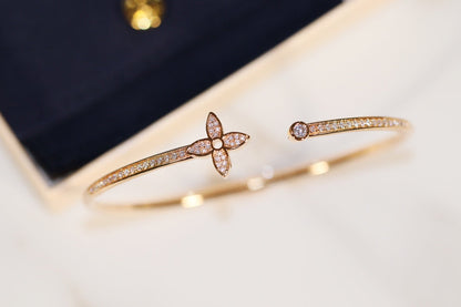[Kaelin Vow]IDYLLE GOLD OPEN BRACELET DIAMOND PAVED