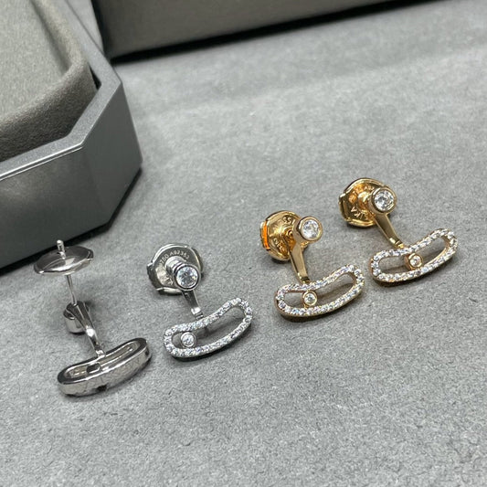 [Kaelin Vow]MOVE UNO PINK GOLD DIAMOND EARRINGS