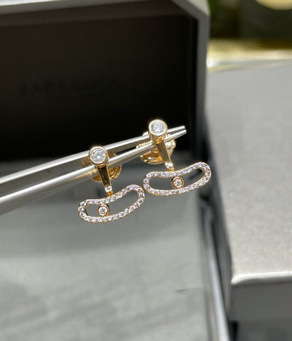 [Kaelin Vow]MOVE UNO PINK GOLD DIAMOND EARRINGS