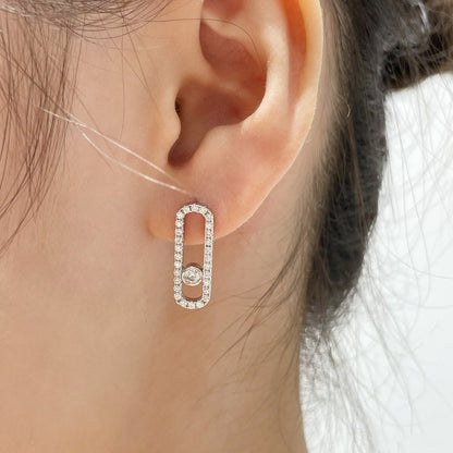 [Kaelin Vow]MOVE UNO STUD DIAMOND PAVED EARRINGS
