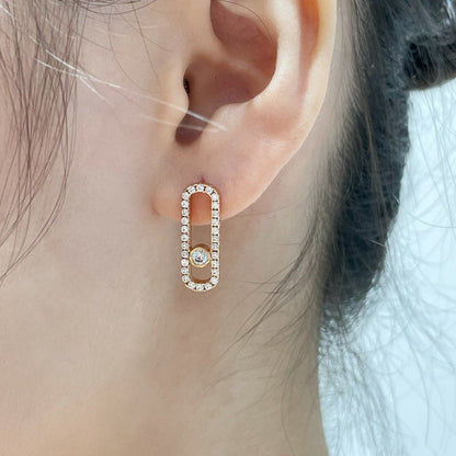 [Kaelin Vow]MOVE UNO STUD DIAMOND PAVED EARRINGS