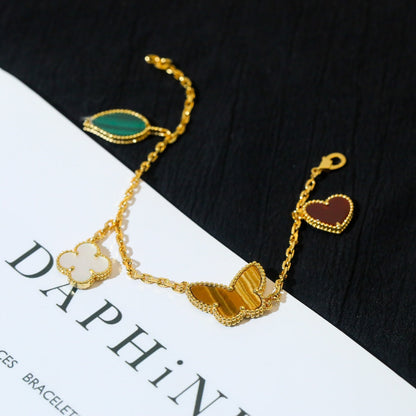 [Kaelin Vow]LUCKY SPRING 5 MOTIF GOLD BRACELET