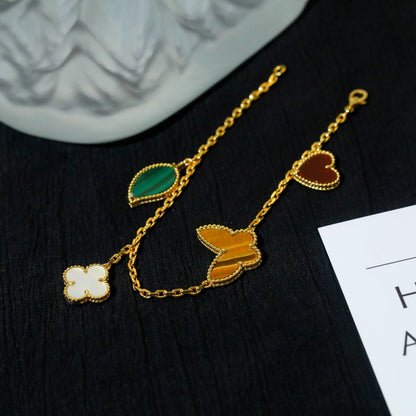 [Kaelin Vow]LUCKY SPRING 5 MOTIF GOLD BRACELET