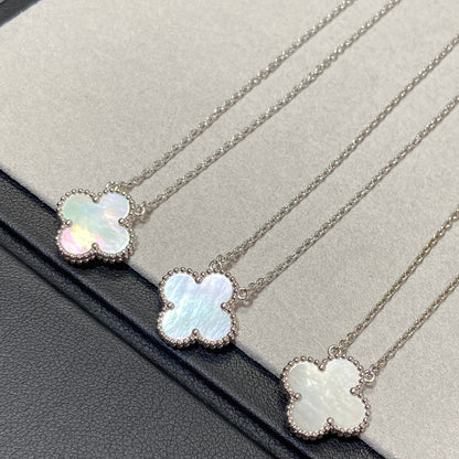 [Kaelin Vow]CLOVER MEDIUM SILVER WHITE MOP NECKLACE