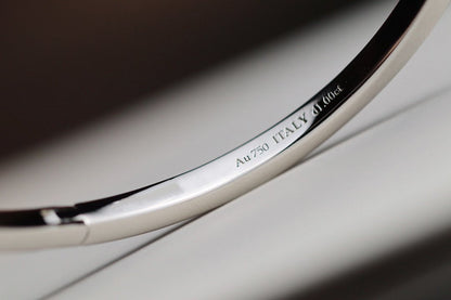 [Kaelin Vow]NARROW T1 HINGED BANGLE DIAMOND SILVER