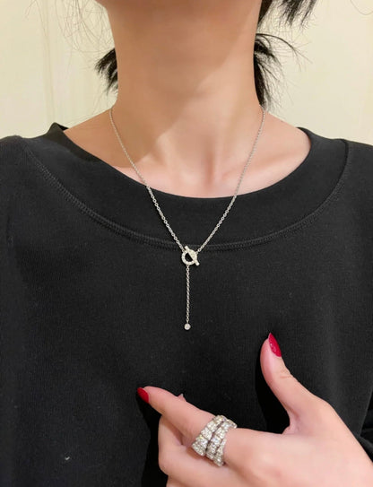 [Kaelin Vow]FINESSE SILVER DIAMOND NECKLACE