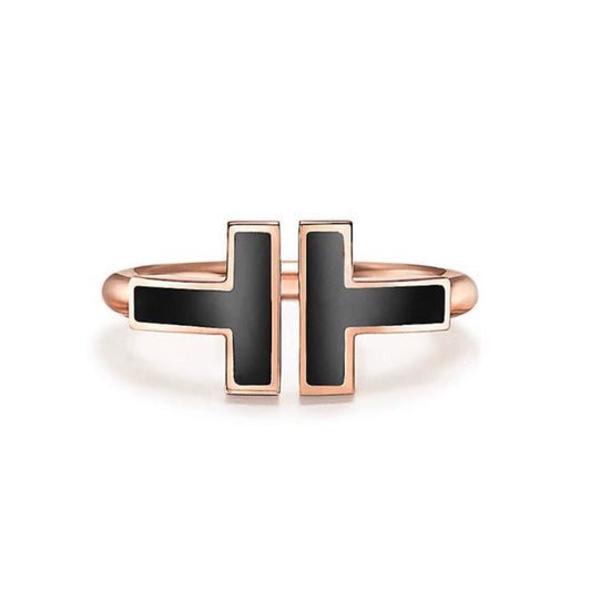 [Kaelin Vow]T SMALL ONYX PINK GOLD RING