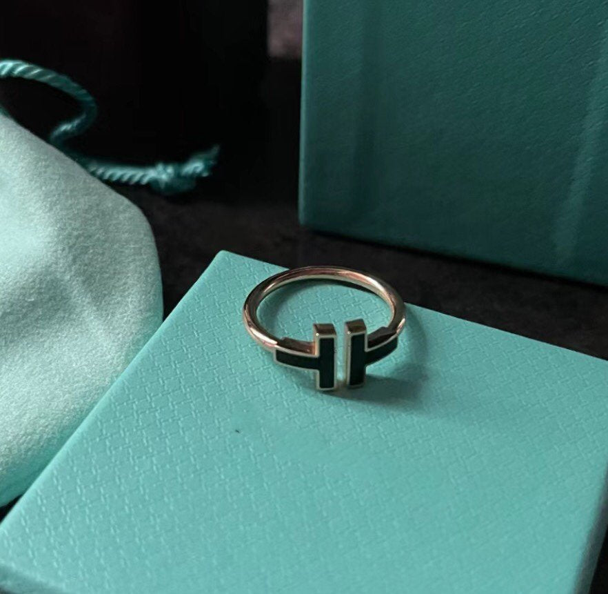 [Kaelin Vow]T SMALL ONYX PINK GOLD RING