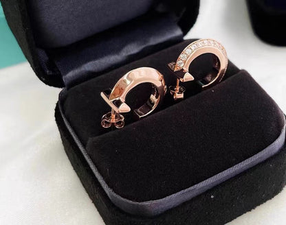 [Kaelin Vow]T1 HOOP DIAMOND EARRINGS