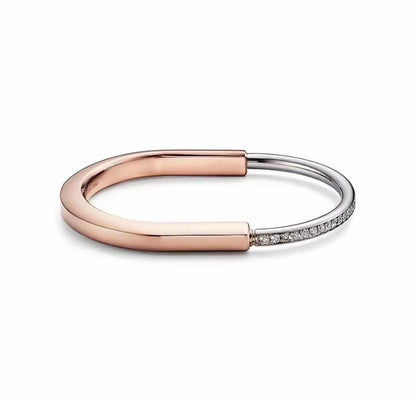 [Kaelin Vow]LOCK ARMBAND AUS ROSÉGOLD, SILBER UND DIAMANTEN