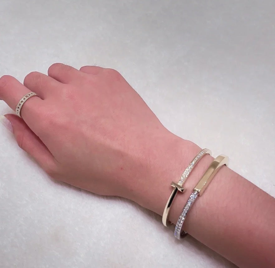 [Kaelin Vow]LOCK ARMBAND AUS ROSÉGOLD, SILBER UND DIAMANTEN