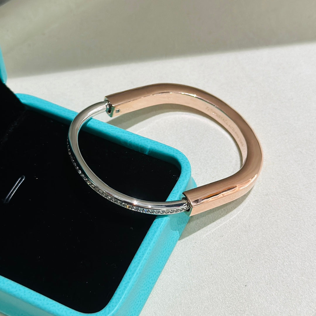 [Kaelin Vow]LOCK ARMBAND AUS ROSÉGOLD, SILBER UND DIAMANTEN