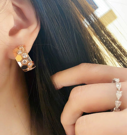 [Kaelin Vow]BEE LOVE DIAMOND HOOP EARRINGS