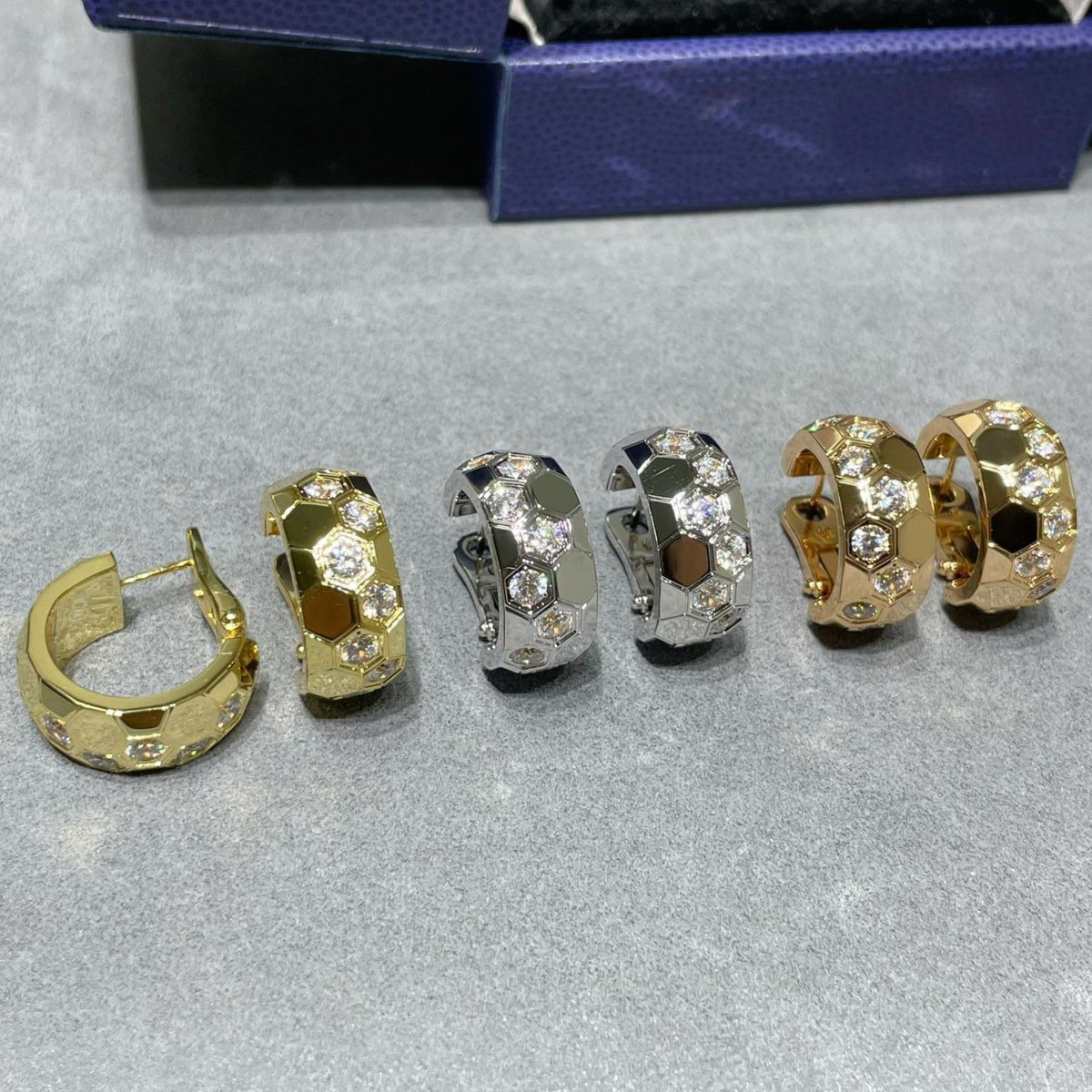 [Kaelin Vow]BEE LOVE DIAMOND HOOP EARRINGS