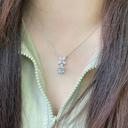 [Kaelin Vow]VICTORIA PENDANT SILVER DIAMOND NECKLACE