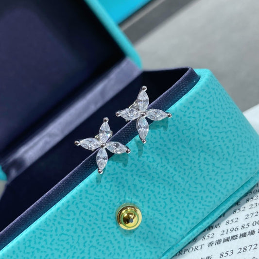 [Kaelin Vow]VICTORIA SILVER DIAMOND STUD MINI EARRINGS