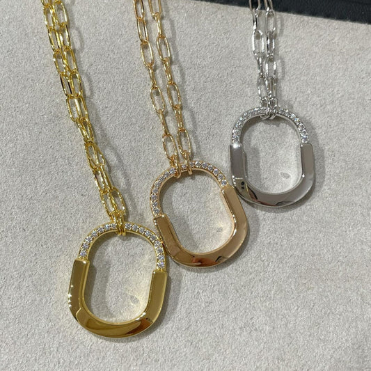 [Kaelin Vow]LOCK MEDIUM PENDANT DIAMOND NECKLACE