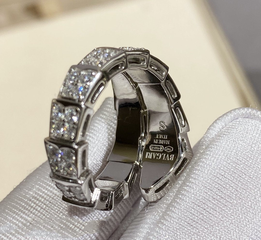 [Kaelin Vow]SERPENTI RING SILVER DIAMOND PAVED