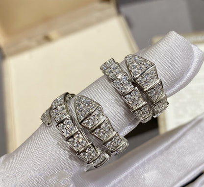 [Kaelin Vow]SERPENTI RING SILVER DIAMOND PAVED