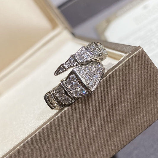[Kaelin Vow]SERPENTI LARGE RING SILVER DIAMOND PAVED