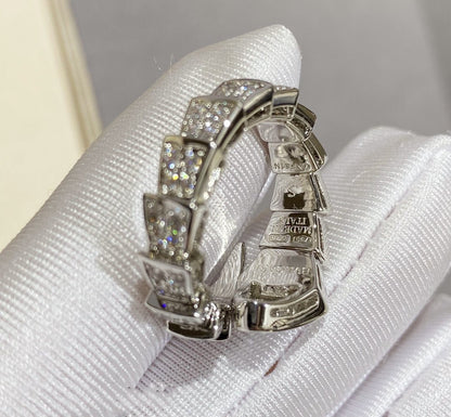 [Kaelin Vow]SERPENTI GROSSER RING SILBER DIAMANTBESETZT