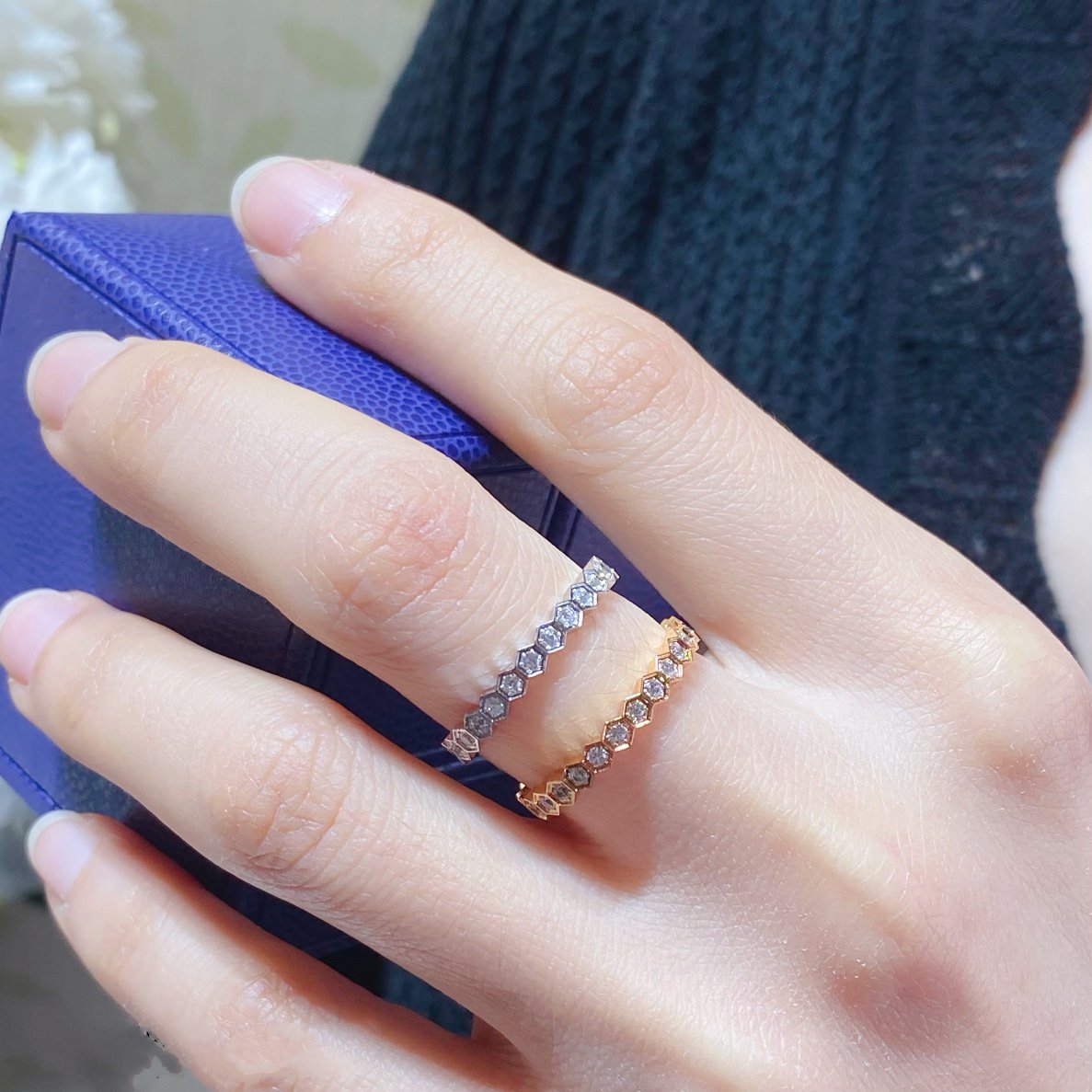 [Kaelin Vow]BEE LOVE DIAMOND PAVED SMALL RING