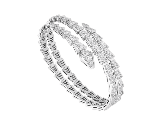 [Kaelin Vow]SERPENTI BRACELET SILVER DIAMOND DOUBLE ROW