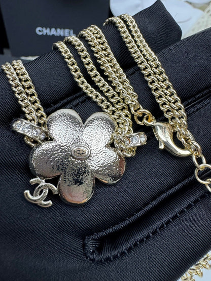 [Kaelin Vow]New Blue Floral Double-Layer Necklace