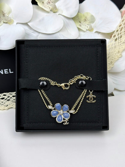 [Kaelin Vow]VOLTE New Blue Floral Double-Layer Bracelet