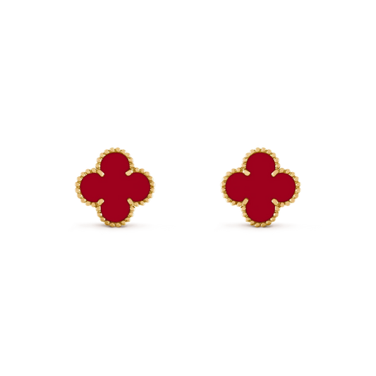 [Kaelin Vow]CLOVER MEDIUM 1 MOTIFS CARNELIAN  EARRINGS