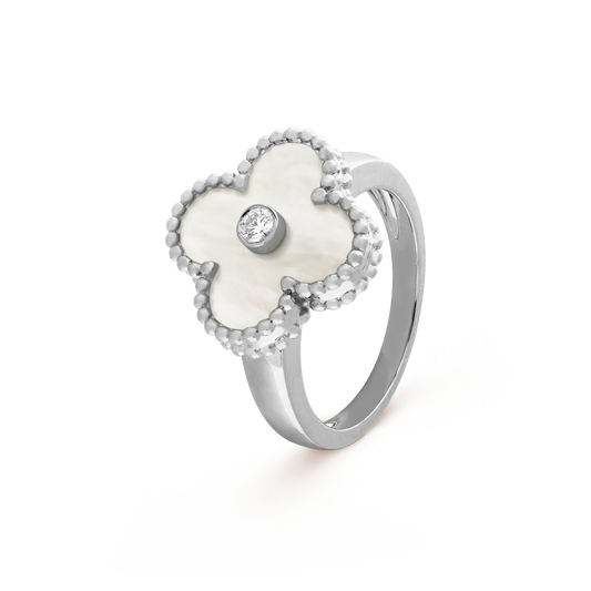 [Kaelin Vow]CLOVER SILVER MOP DIAMOND RING