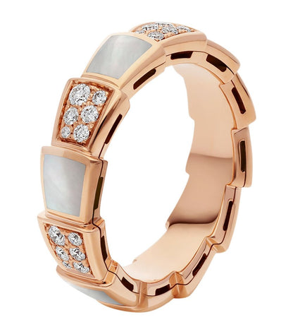 [Kaelin Vow]SERPENTI RING PINK GOLD MOP DIAMOND PAVED 4MM