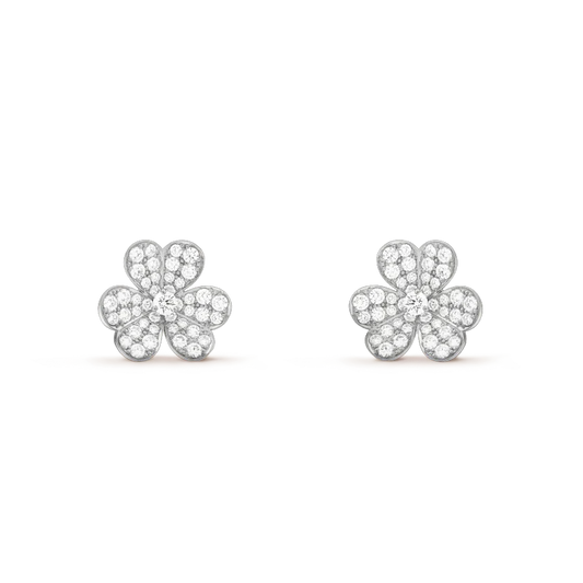 [Kaelin Vow]CLOVER COMOS DIAMOND EARRINGS SILVER