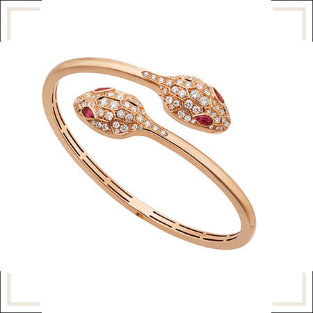 [Kaelin Vow]SERPENTI ARMBAND ROSÉGOLD DIAMANT DOPPELSCHLANGE