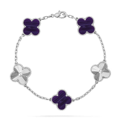 [Kaelin Vow]CLOVER 5 MOTIF PURPLE STRIPES BRACELET COLLECTION