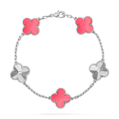 [Kaelin Vow] CLOVER 5 MOTIFS  PINK MOP BRACELET COLLECTION