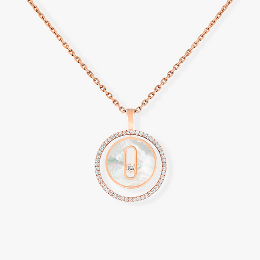 [Kaelin Vow]LUCKY MOVE 1 DIAMANT WEISSES PERLMUTT ROSÉGOLD DIAMANT-HALSKETTE