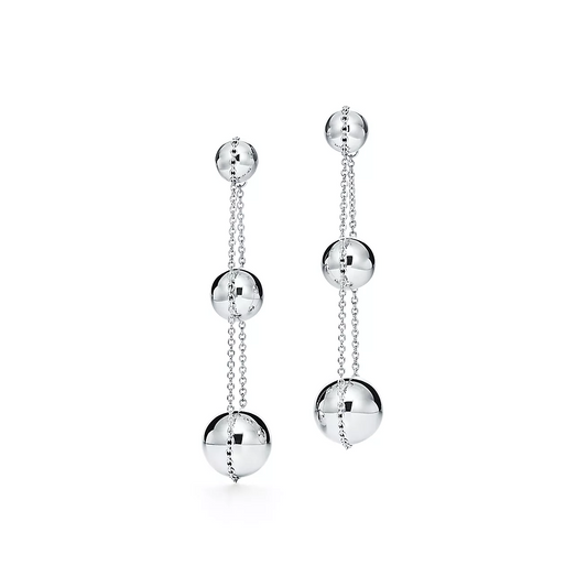 [Kaelin Vow]TRIPLE DROP SILVER EARRINGS